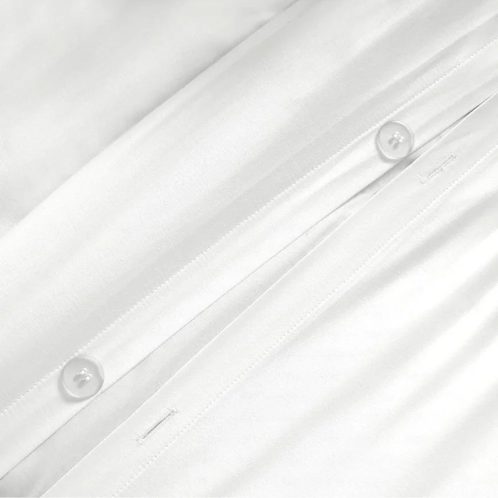 Threadmill White Cotton Duvet Cover King size